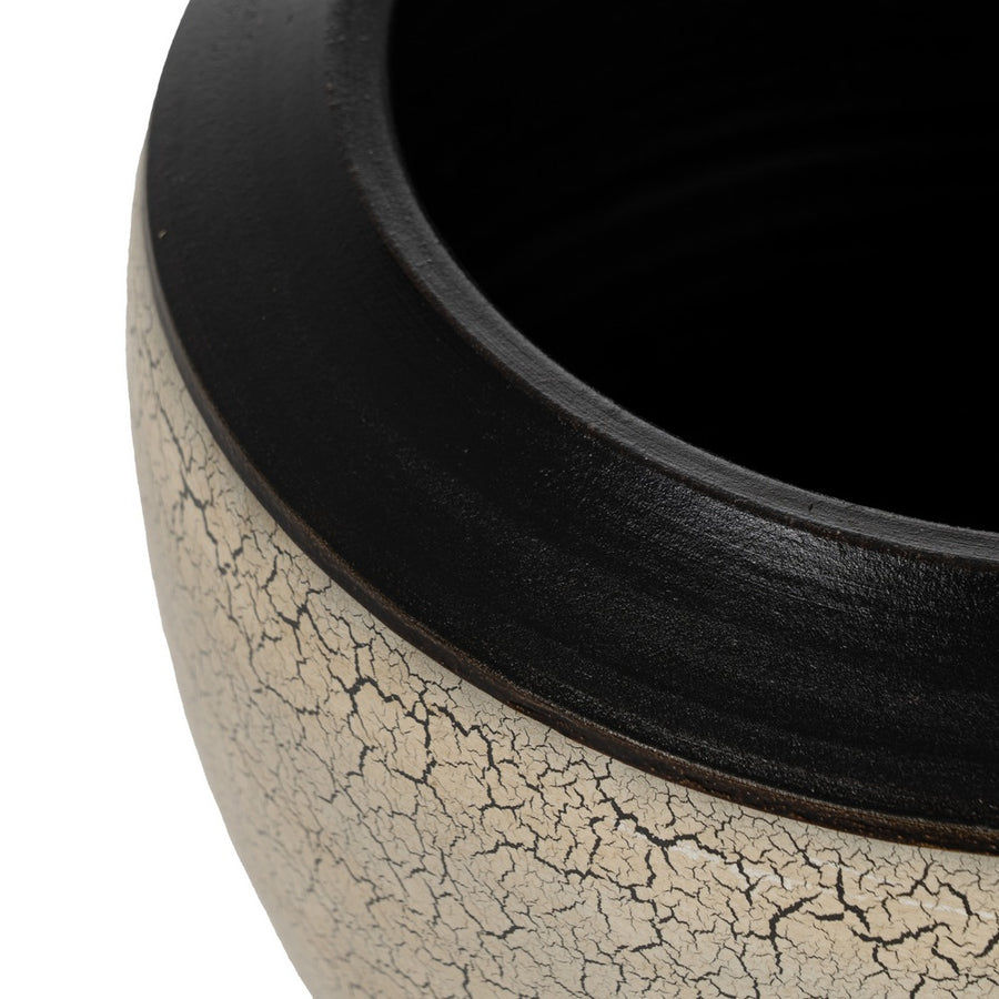 CRACKLED PLANTER CERAMIC DECORATION 30 X 30 X 28 CM