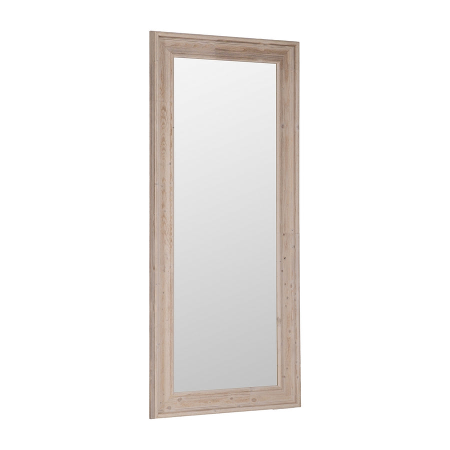 WHITE WOOD DECORATIVE MIRROR 78 X 5.80 X 179 CM