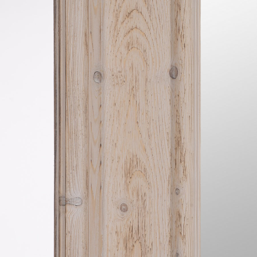WHITE WOOD DECORATIVE MIRROR 78 X 5.80 X 179 CM