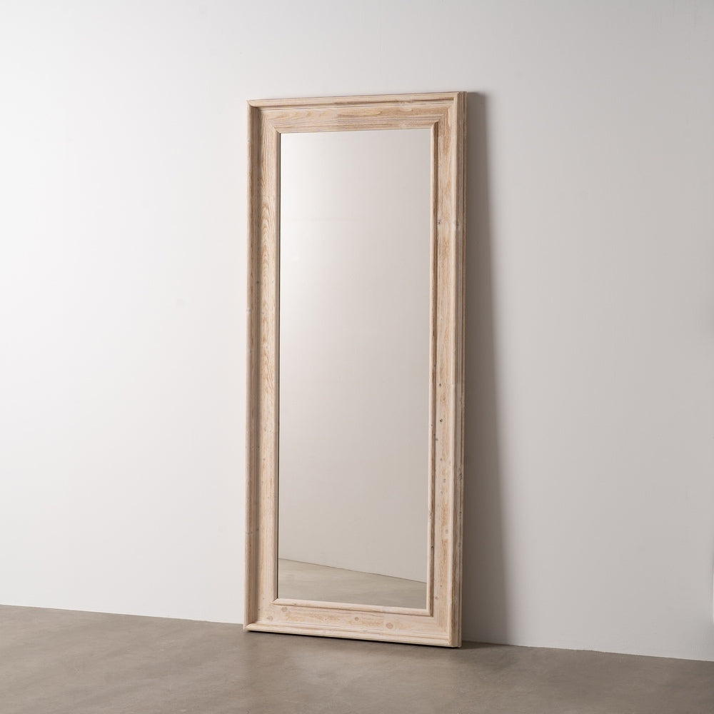 ESPEJO BLANCO MADERA DECORACIÓN 78 X 5,80 X 179 CM