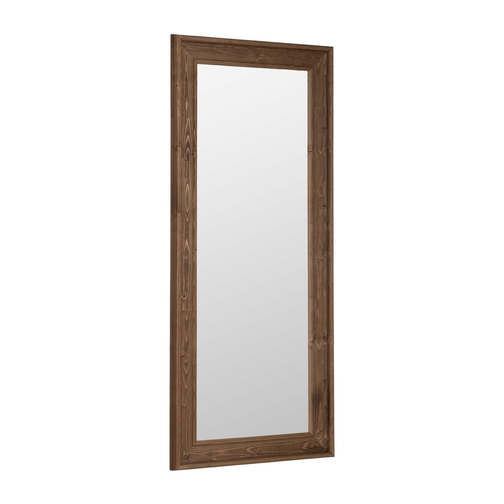 BROWN WOODEN DECORATIVE MIRROR 78 X 5.80 X 179 CM