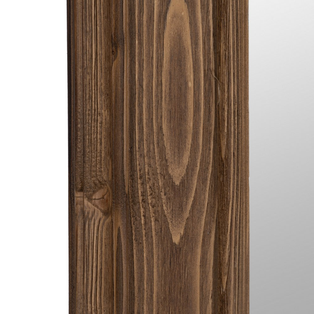 BROWN WOODEN DECORATIVE MIRROR 78 X 5.80 X 179 CM