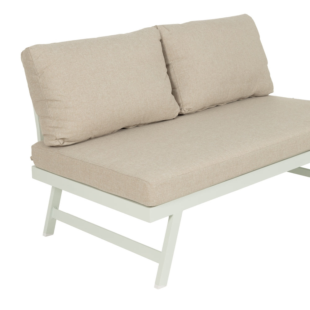 CONJUNTO JARDÍN BEIGE-BLANCO ALUMINIO 1 CM