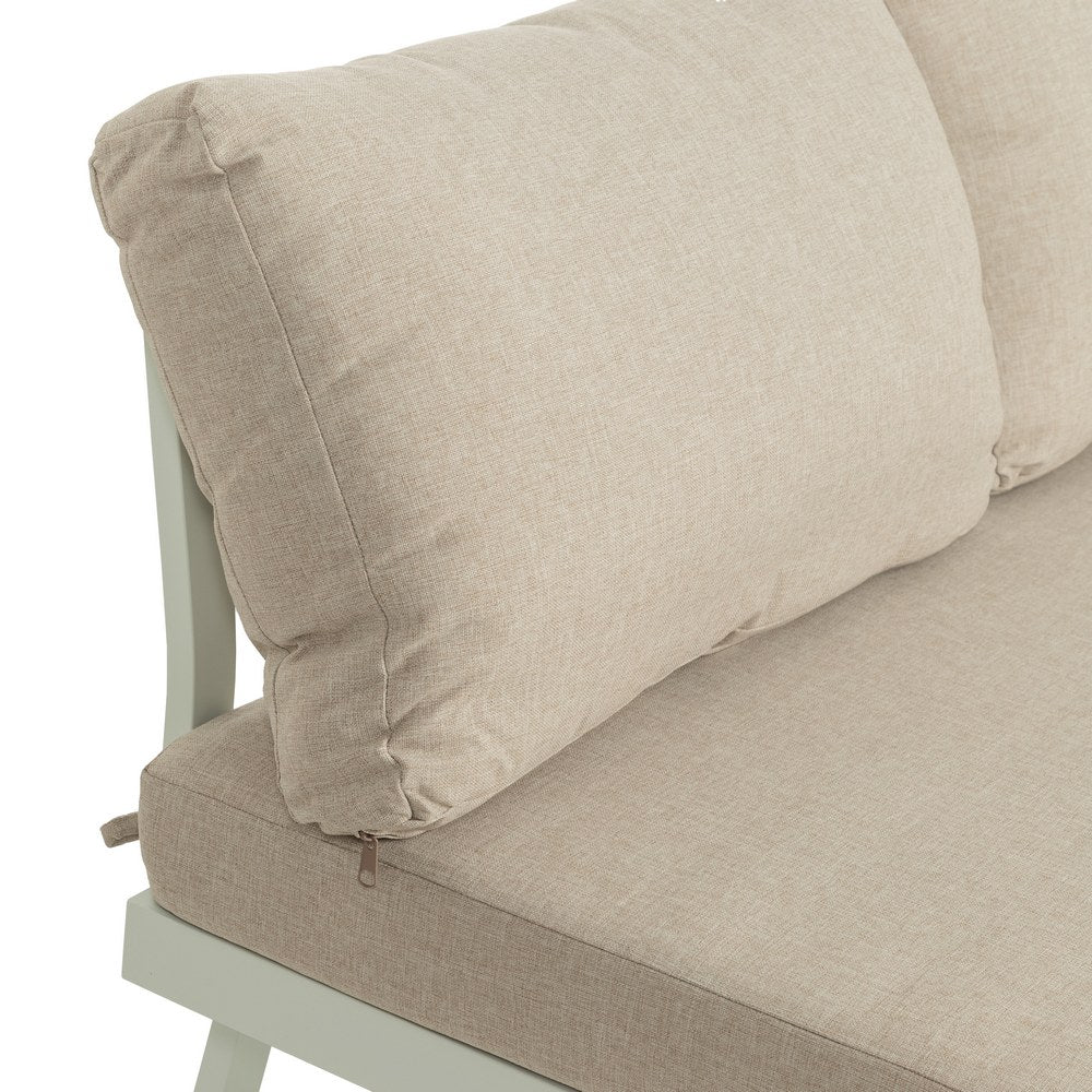 CONJUNTO JARDÍN BEIGE-BLANCO ALUMINIO 1 CM