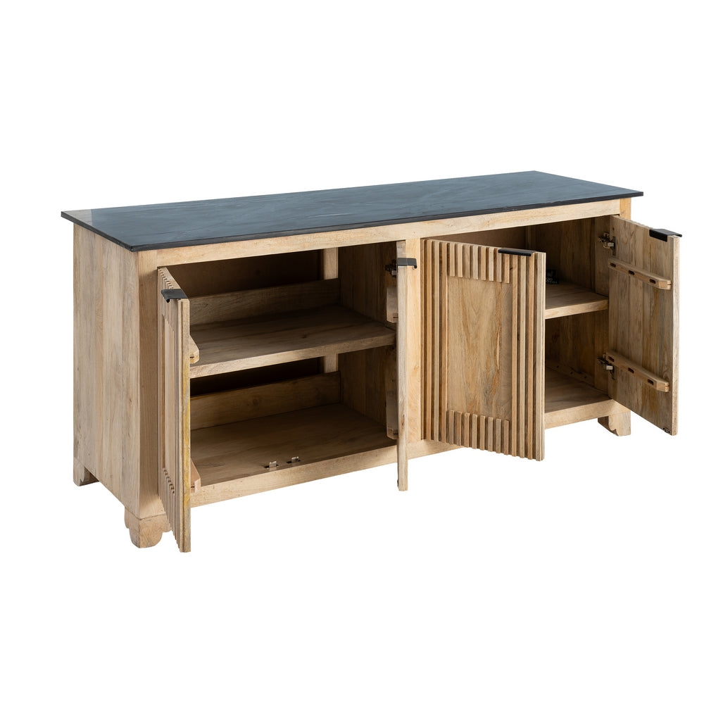 WOOD-MARBLE LIVING ROOM SIDEBOARD 179 X 57 X 90 CM