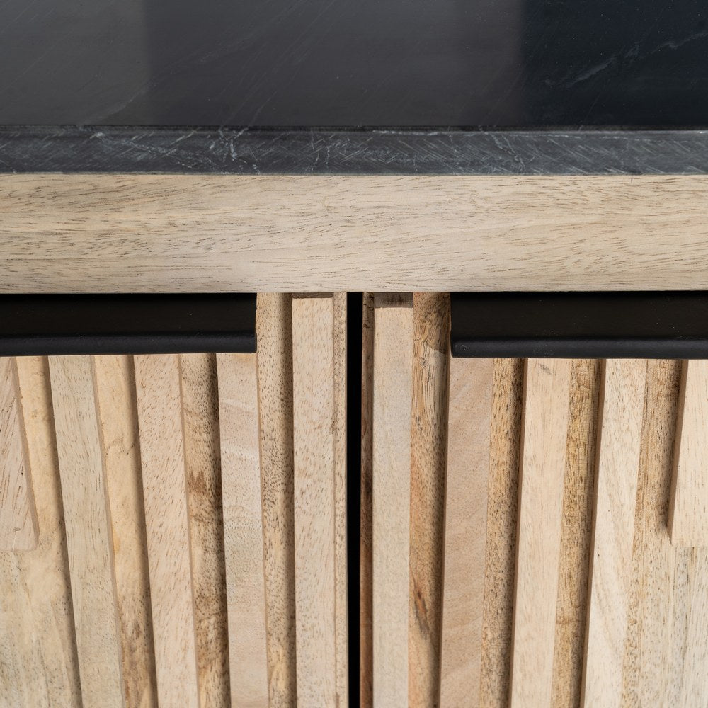 WOOD-MARBLE LIVING ROOM SIDEBOARD 179 X 57 X 90 CM
