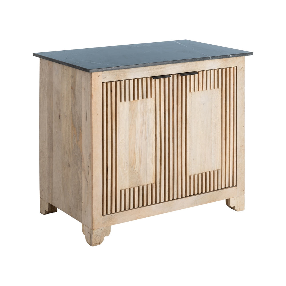 WOOD-MARBLE LIVING ROOM SIDEBOARD 95 X 57 X 90 CM