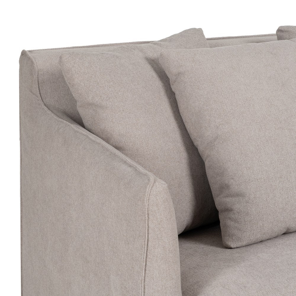 SOFÁ TAUPE TEJIDO SALÓN 237 X 91 X 78 CM