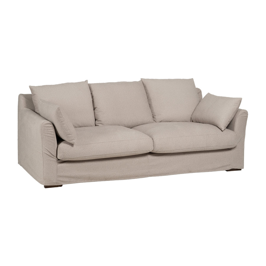SOFÁ BEIGE TEJIDO SALÓN 245 X 102 X 100 CM