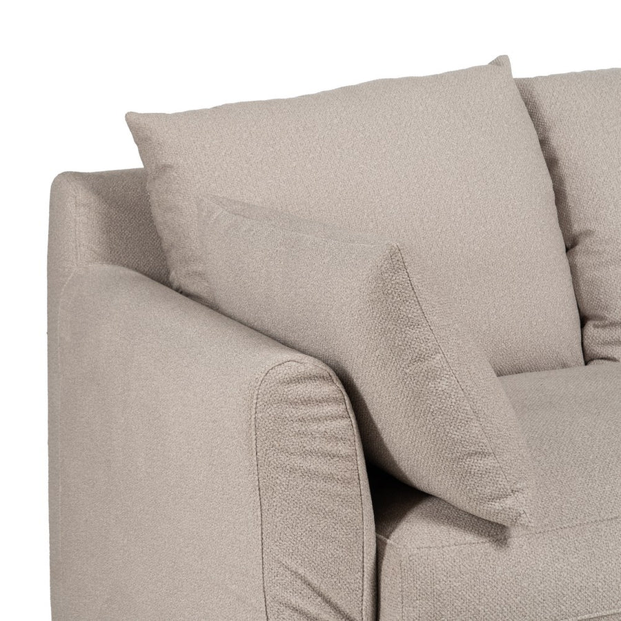 SOFÁ BEIGE TEJIDO SALÓN 245 X 102 X 100 CM