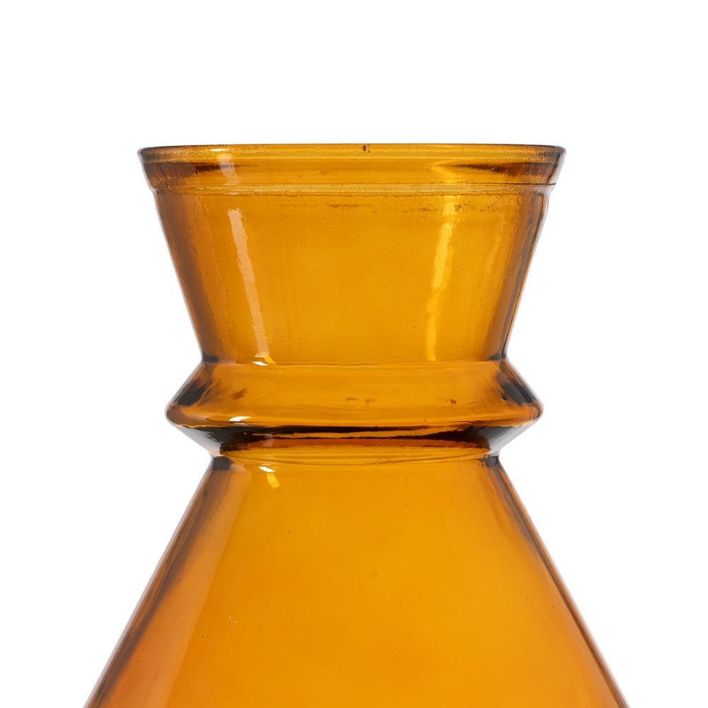 JARRÓN NARANJA VIDRIO RECICLADO WE CARE 16 X 16 X 25 CM