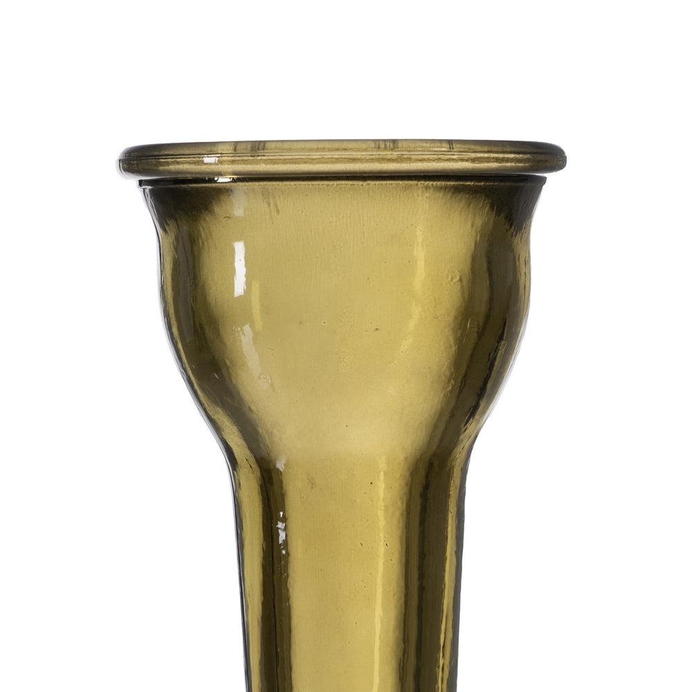 GREEN RECYCLED GLASS VASE WE CARE 7.20 X 7.20 X 31 CM