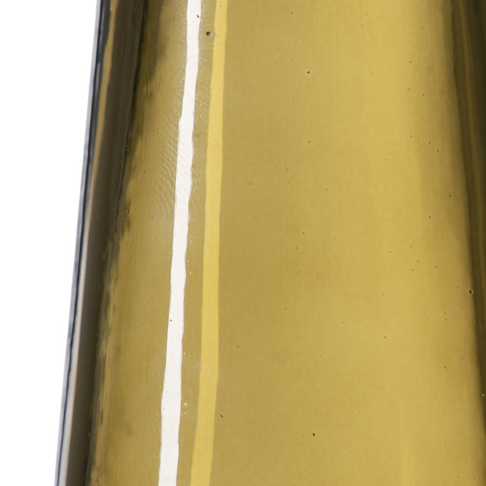 GREEN RECYCLED GLASS VASE WE CARE 7.20 X 7.20 X 31 CM