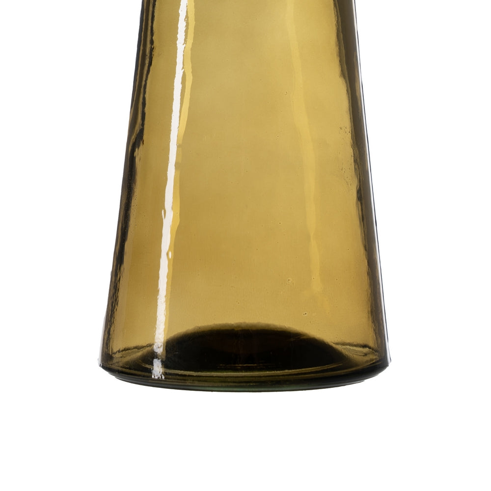 GREEN RECYCLED GLASS VASE WE CARE 7.20 X 7.20 X 31 CM