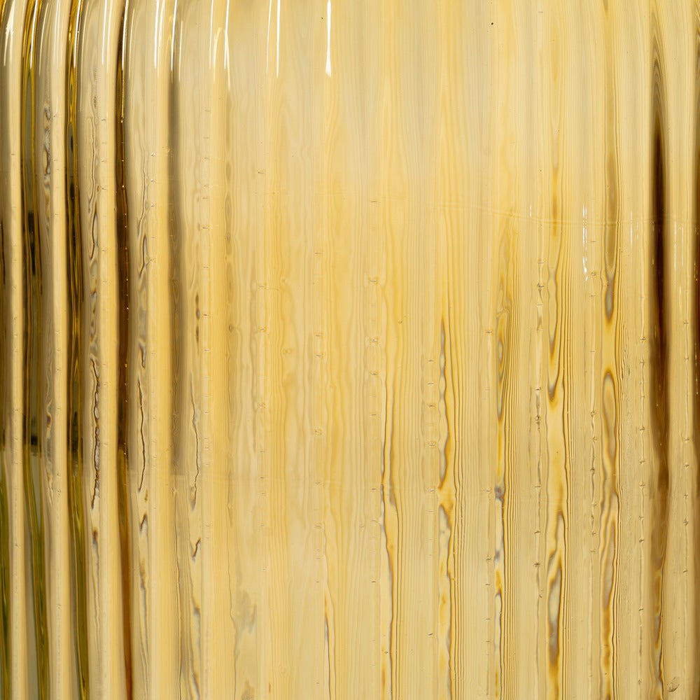 YELLOW VASE RECYCLED GLASS WE CARE 27 X 27 X 72 CM