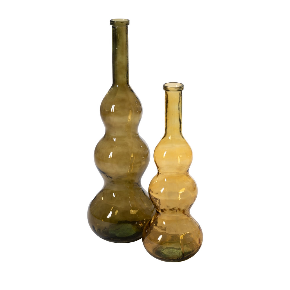 JARRÓN AMARILLO VIDRIO RECICLADO WE CARE 26,50 X 26,50 X 75