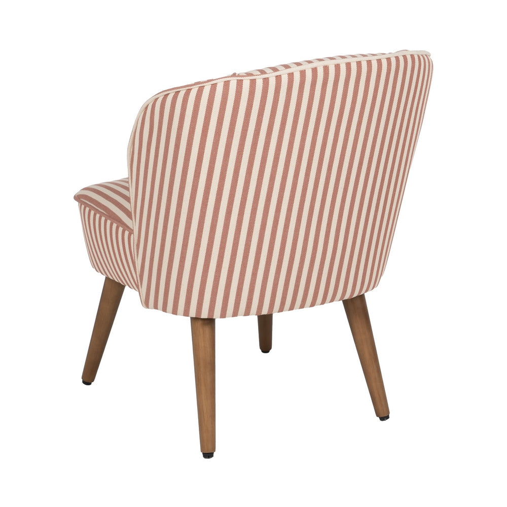 SILLÓN RAYAS TERRACOTA MADERA DE CAUCHO 54 X 64 X 73 CM