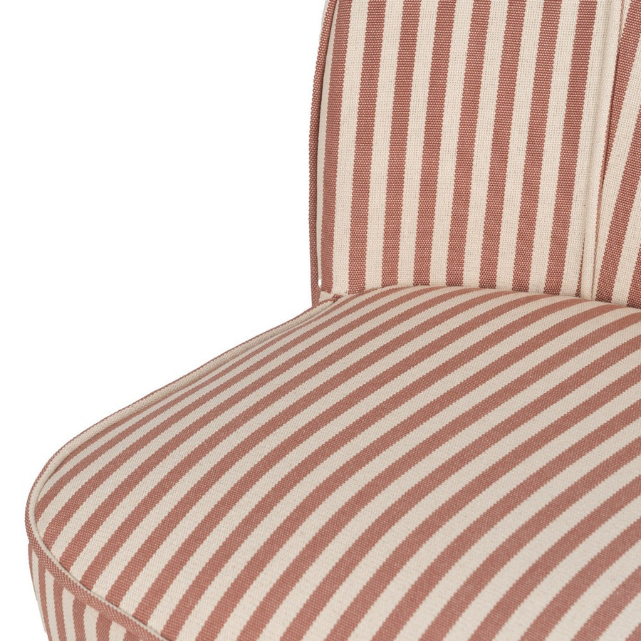SILLÓN RAYAS TERRACOTA MADERA DE CAUCHO 54 X 64 X 73 CM