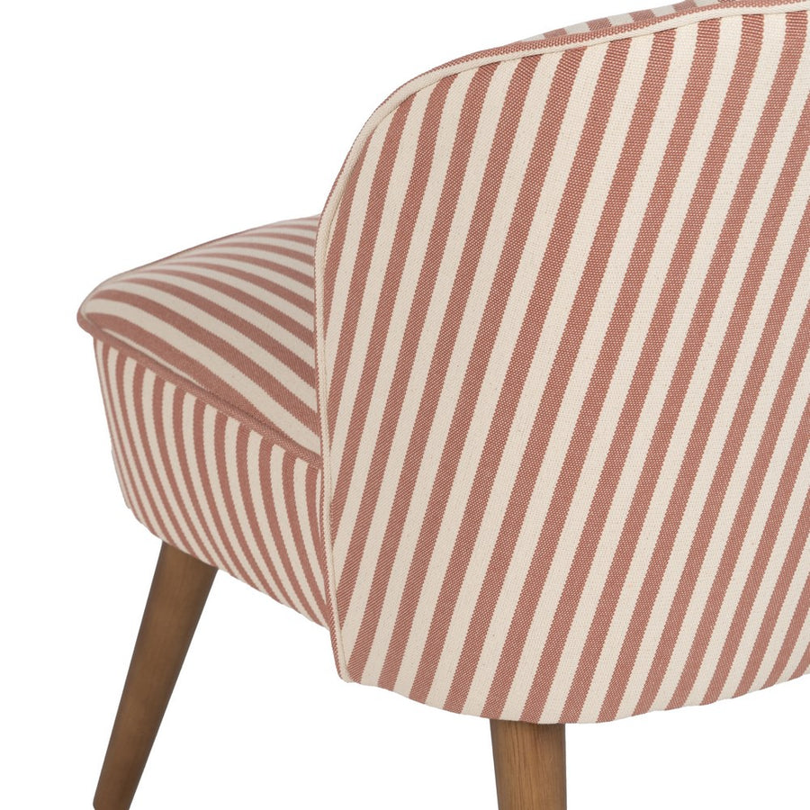 SILLÓN RAYAS TERRACOTA MADERA DE CAUCHO 54 X 64 X 73 CM