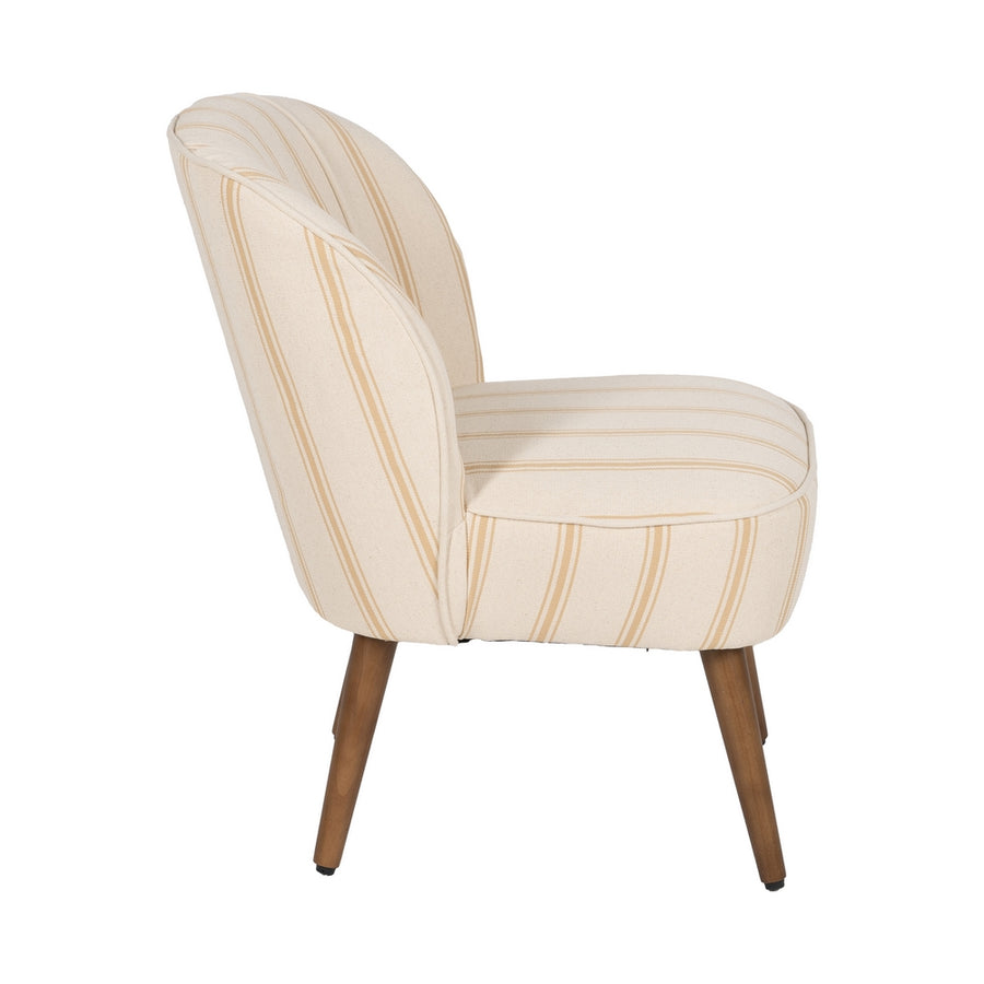 SILLÓN RAYAS MIEL MADERA DE CAUCHO SALÓN 54 X 64 X 73 CM