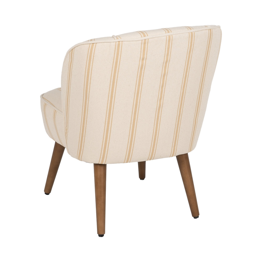SILL�N RAYAS MIEL MADERA DE CAUCHO SAL�N 54 X 64 X 73 CM