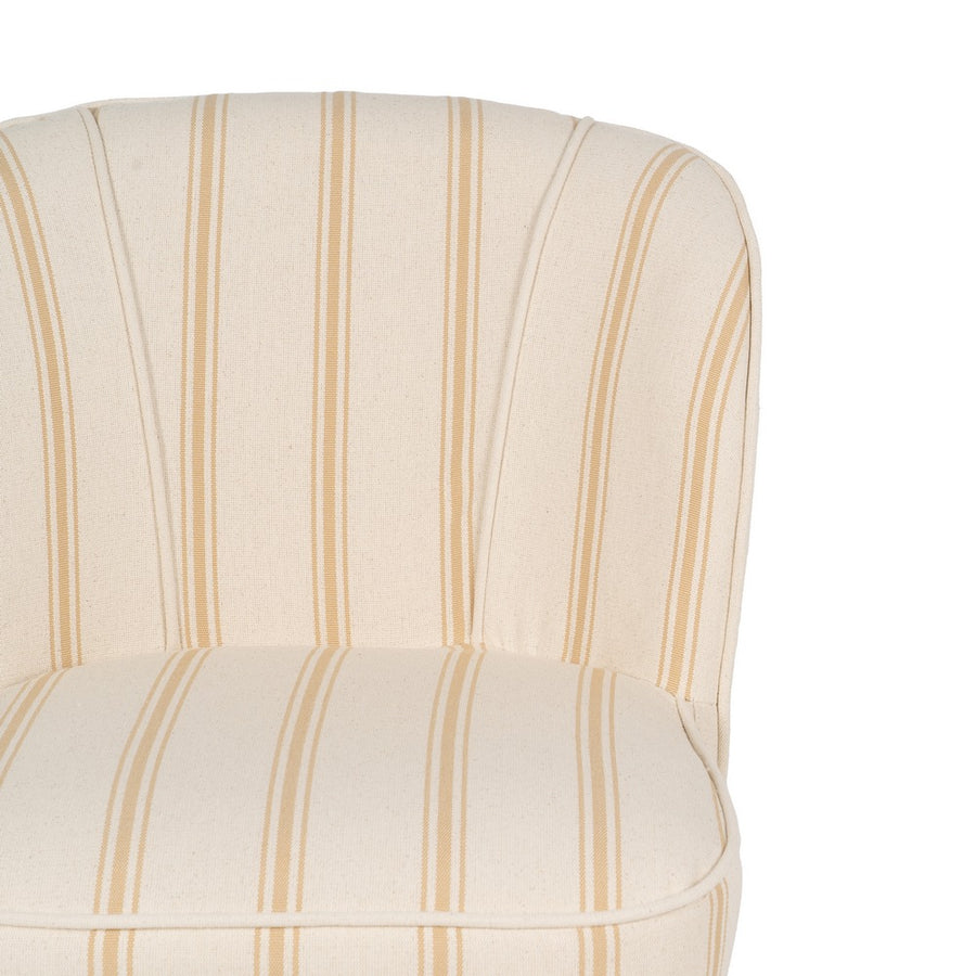 SILLÓN RAYAS MIEL MADERA DE CAUCHO SALÓN 54 X 64 X 73 CM