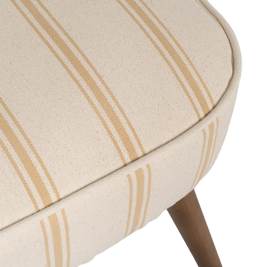 SILLÓN RAYAS MIEL MADERA DE CAUCHO SALÓN 54 X 64 X 73 CM