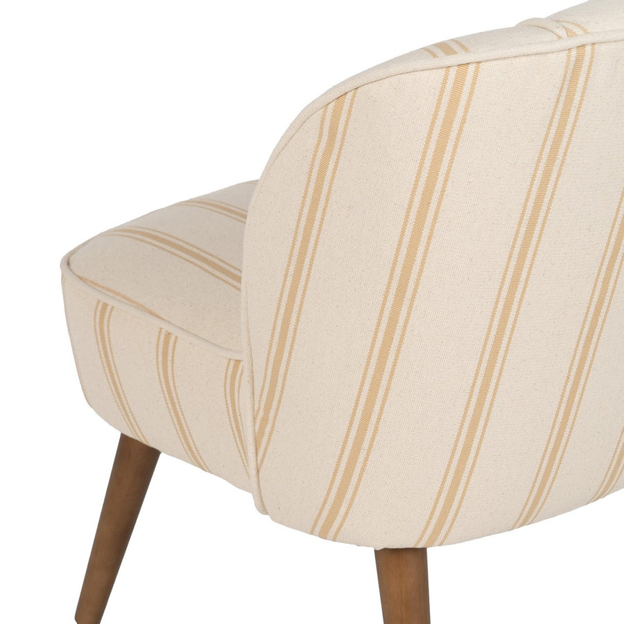 SILLÓN RAYAS MIEL MADERA DE CAUCHO SALÓN 54 X 64 X 73 CM