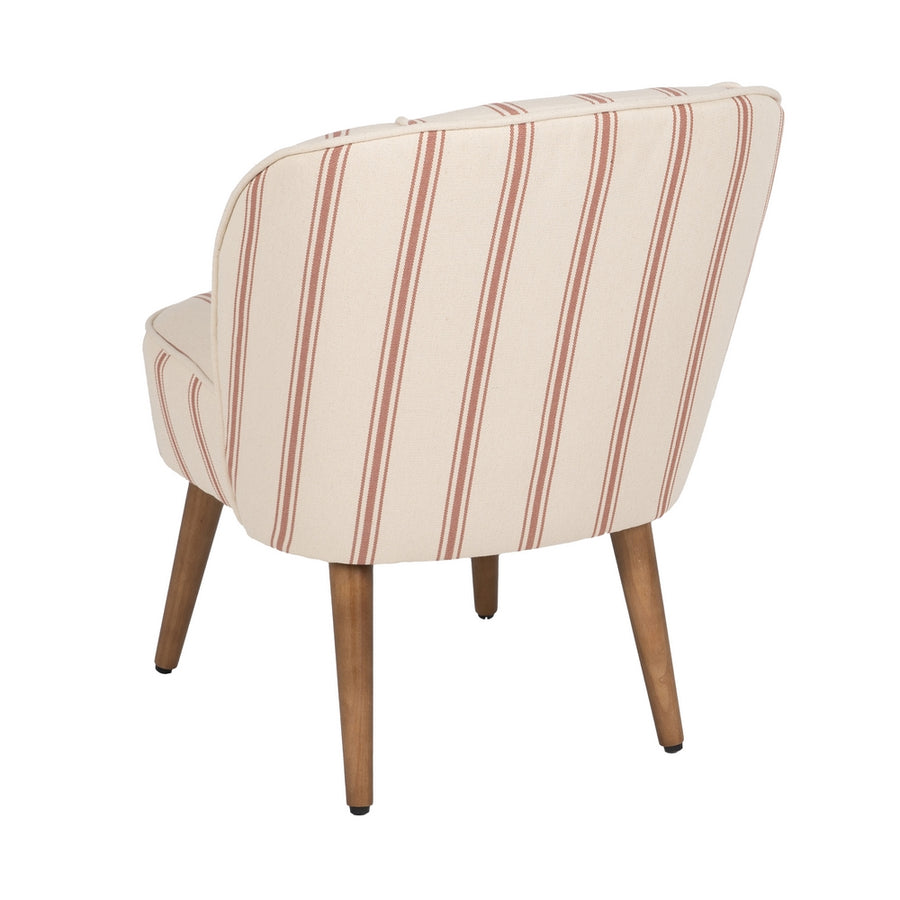 SILLÓN RAYAS TERRACOTA MADERA DE CAUCHO 54 X 64 X 73 CM
