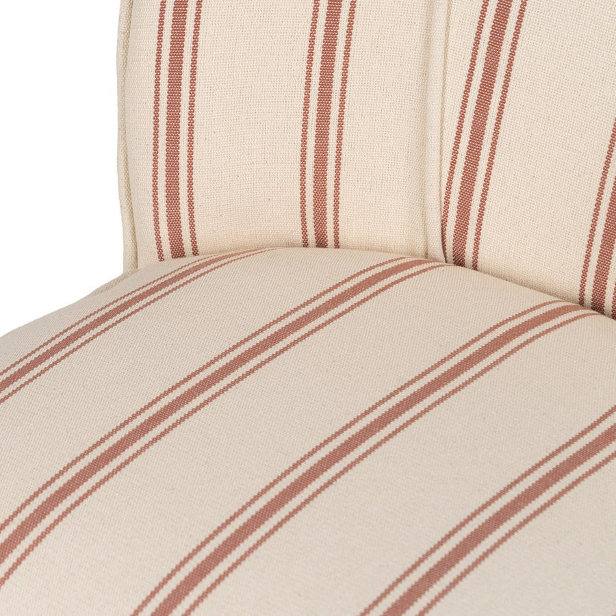 SILLÓN RAYAS TERRACOTA MADERA DE CAUCHO 54 X 64 X 73 CM