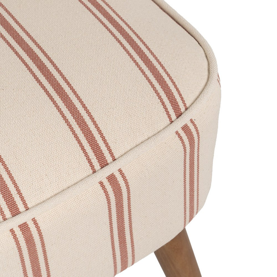 SILLÓN RAYAS TERRACOTA MADERA DE CAUCHO 54 X 64 X 73 CM