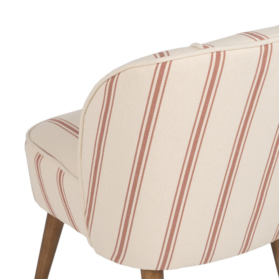 SILLÓN RAYAS TERRACOTA MADERA DE CAUCHO 54 X 64 X 73 CM