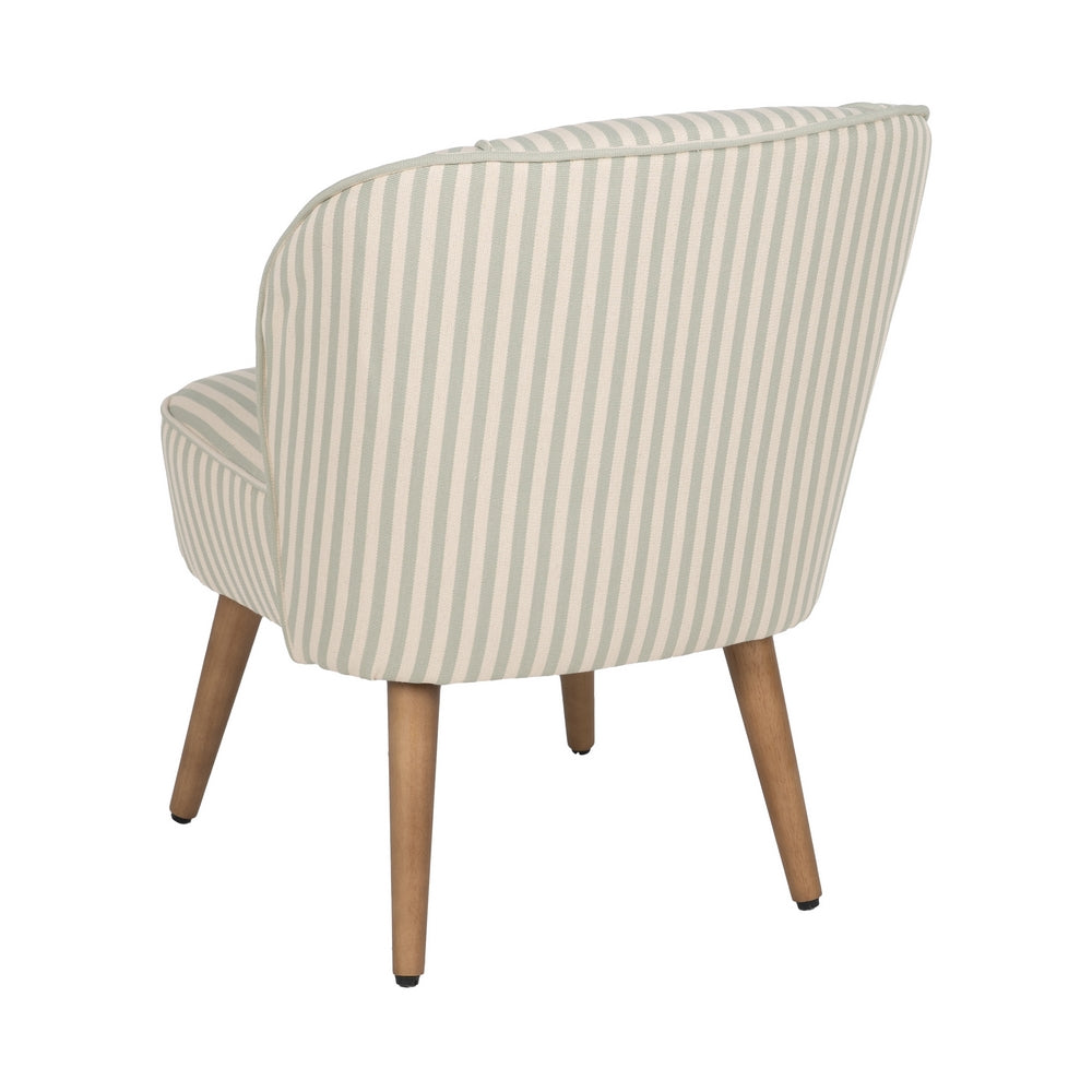 SILL�N RAYAS VERDE MADERA DE CAUCHO 54 X 64 X 73 CM