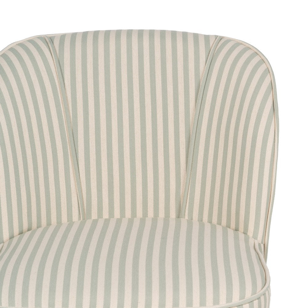 SILLÓN RAYAS VERDE MADERA DE CAUCHO 54 X 64 X 73 CM