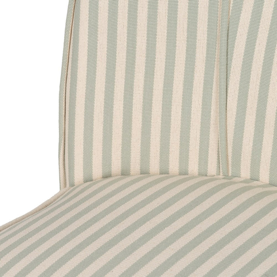 SILLÓN RAYAS VERDE MADERA DE CAUCHO 54 X 64 X 73 CM