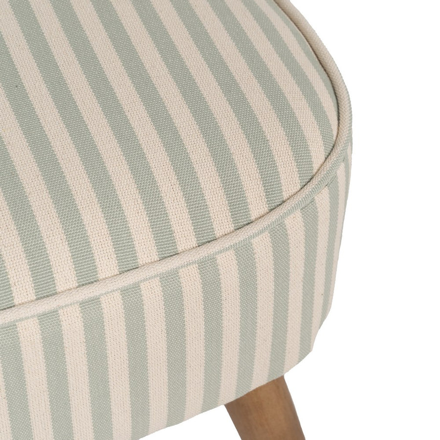 SILLÓN RAYAS VERDE MADERA DE CAUCHO 54 X 64 X 73 CM