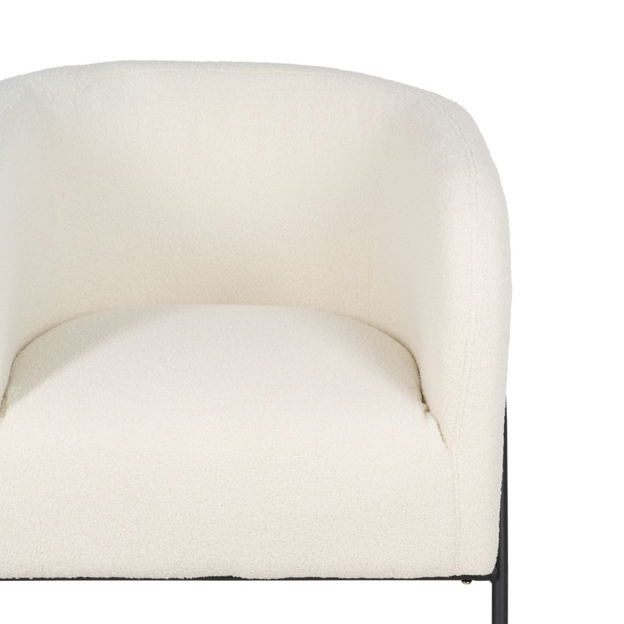 SILLÓN BLANCO TEJIDO-METAL SALÓN 68 X 66 X 74 CM