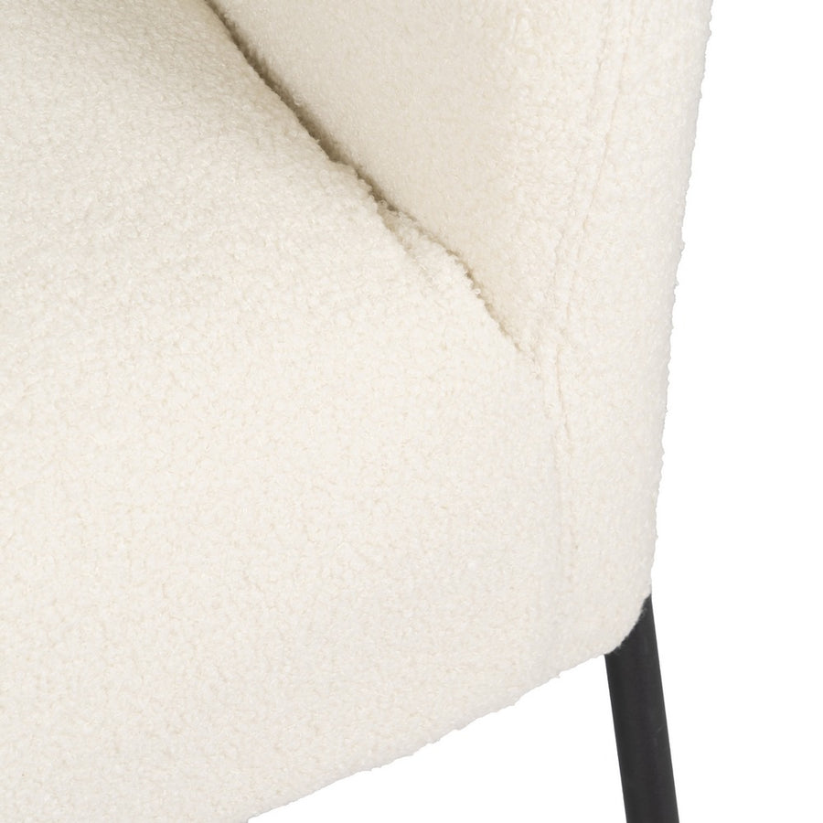 SILLÓN BLANCO TEJIDO-METAL SALÓN 68 X 66 X 74 CM