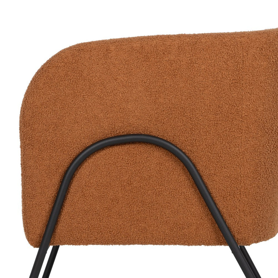 SILLÓN TERRACOTA TEJIDO-METAL SALÓN 68 X 66 X 74 CM