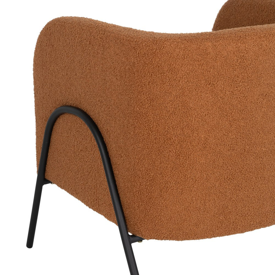 SILLÓN TERRACOTA TEJIDO-METAL SALÓN 68 X 66 X 74 CM