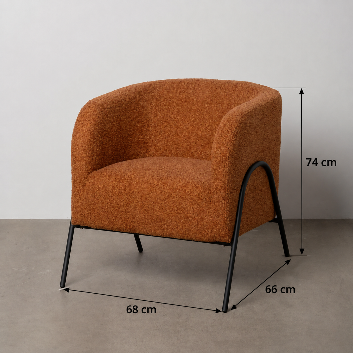 Ficha de medidas Sillón Terracota
