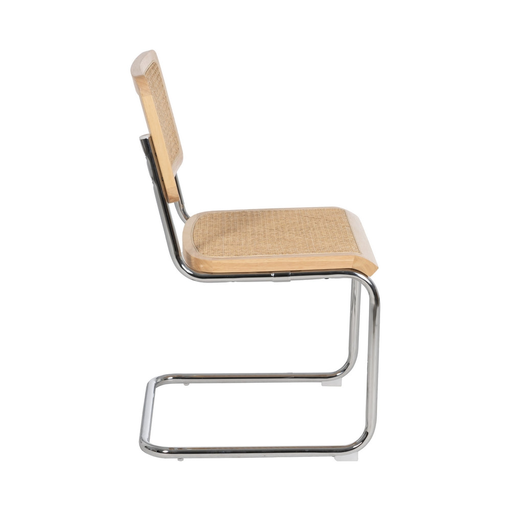 SILLA NATURAL MADERA-RATÁN SALÓN 46 X 53 X 82,50 CM