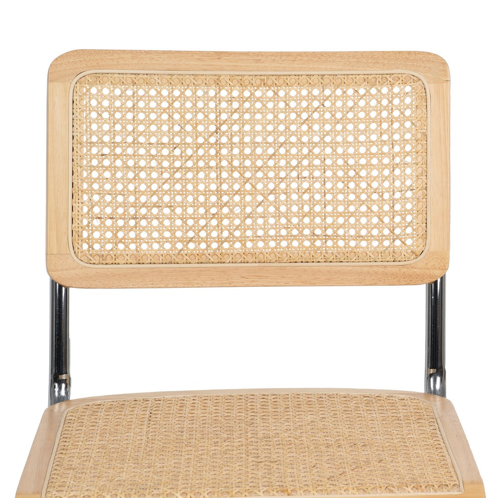 SILLA NATURAL MADERA-RATÁN SALÓN 46 X 53 X 82,50 CM