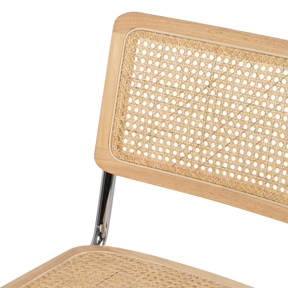 SILLA NATURAL MADERA-RATÁN SALÓN 46 X 53 X 82,50 CM