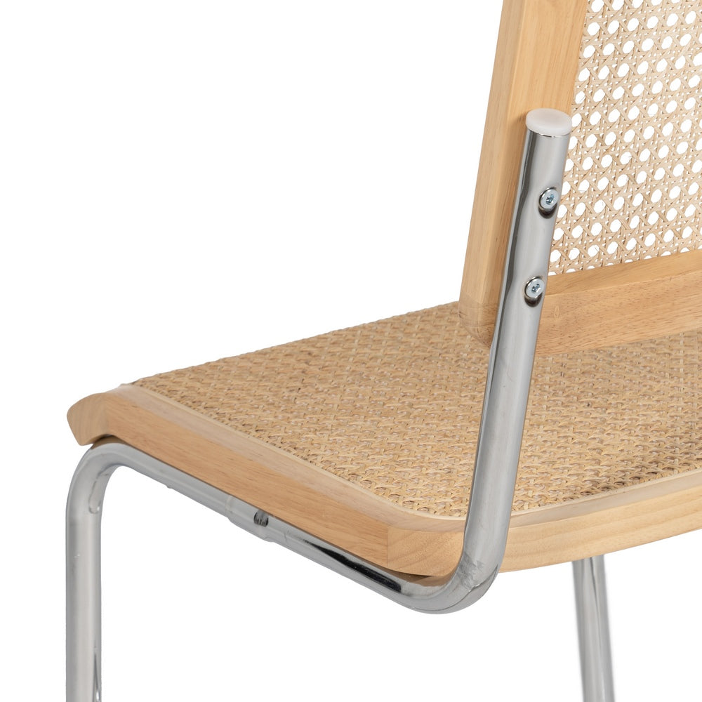 SILLA NATURAL MADERA-RATÁN SALÓN 46 X 53 X 82,50 CM