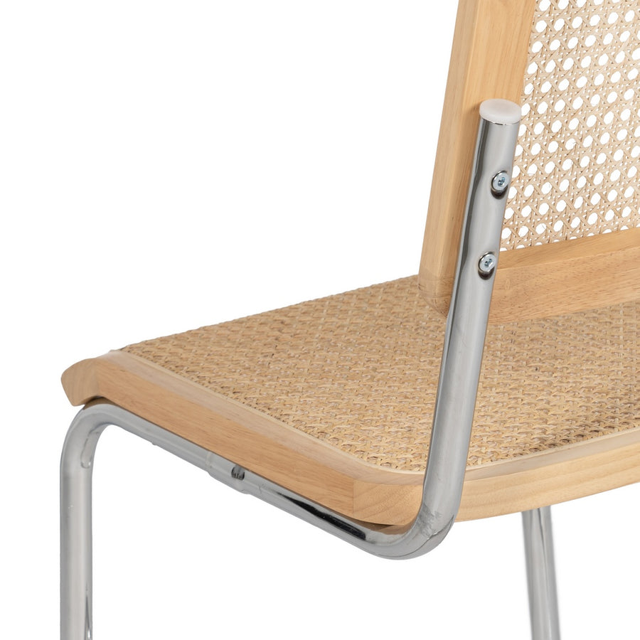 SILLA NATURAL MADERA-RATÁN SALÓN 46 X 53 X 82,50 CM