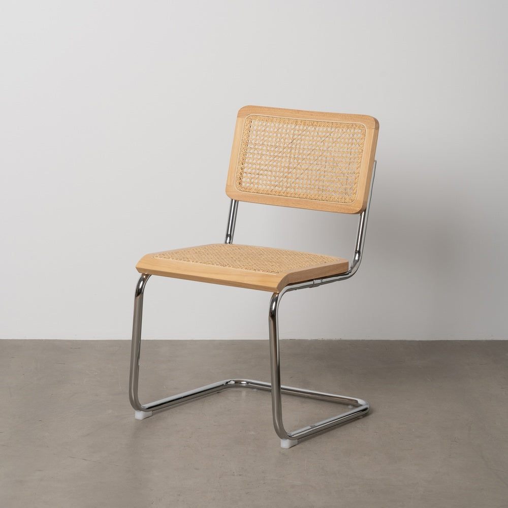 SILLA NATURAL MADERA-RATÁN SALÓN 46 X 53 X 82,50 CM