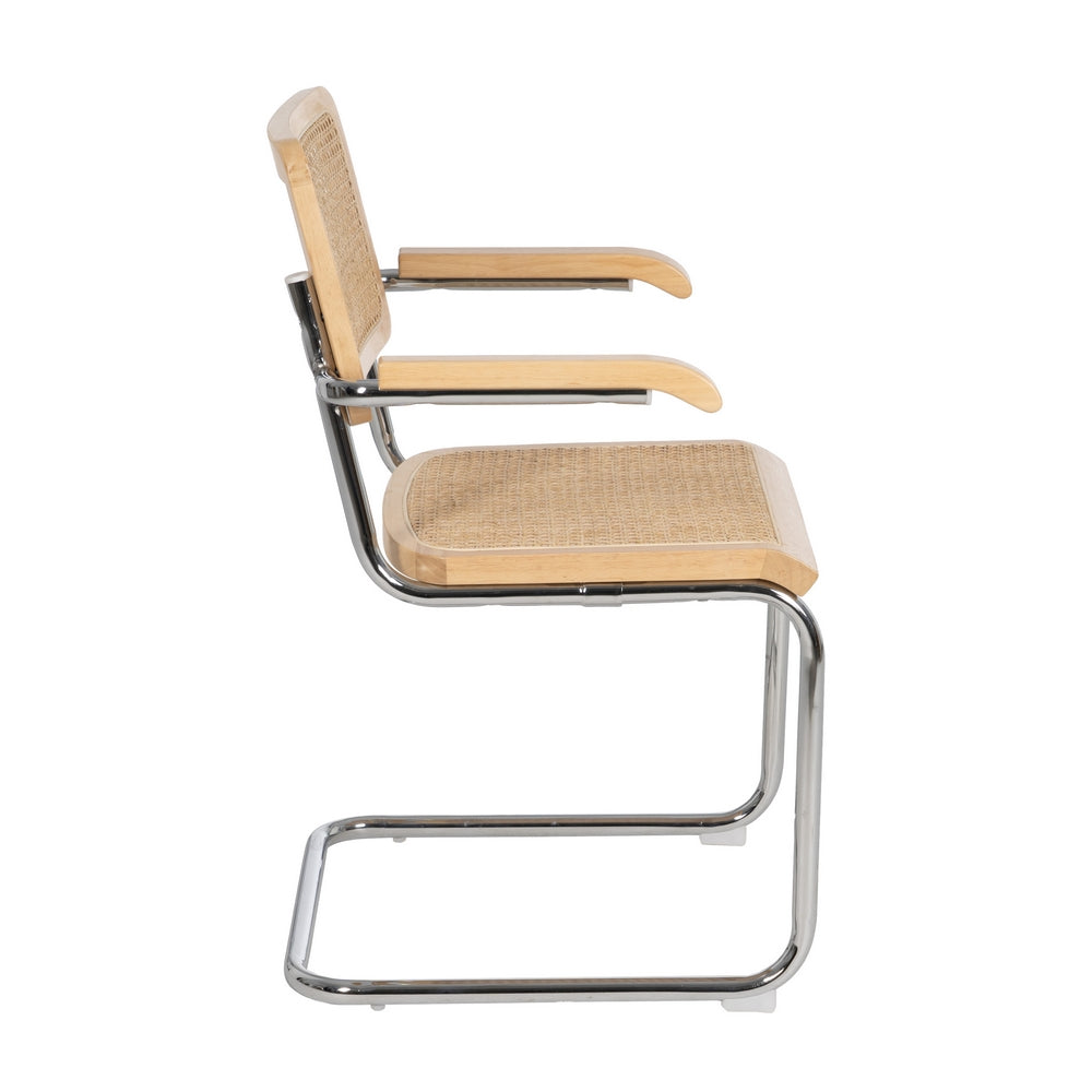 SILLA NATURAL MADERA-RATÁN SALÓN 61,50 X 53 X 82,50 CM