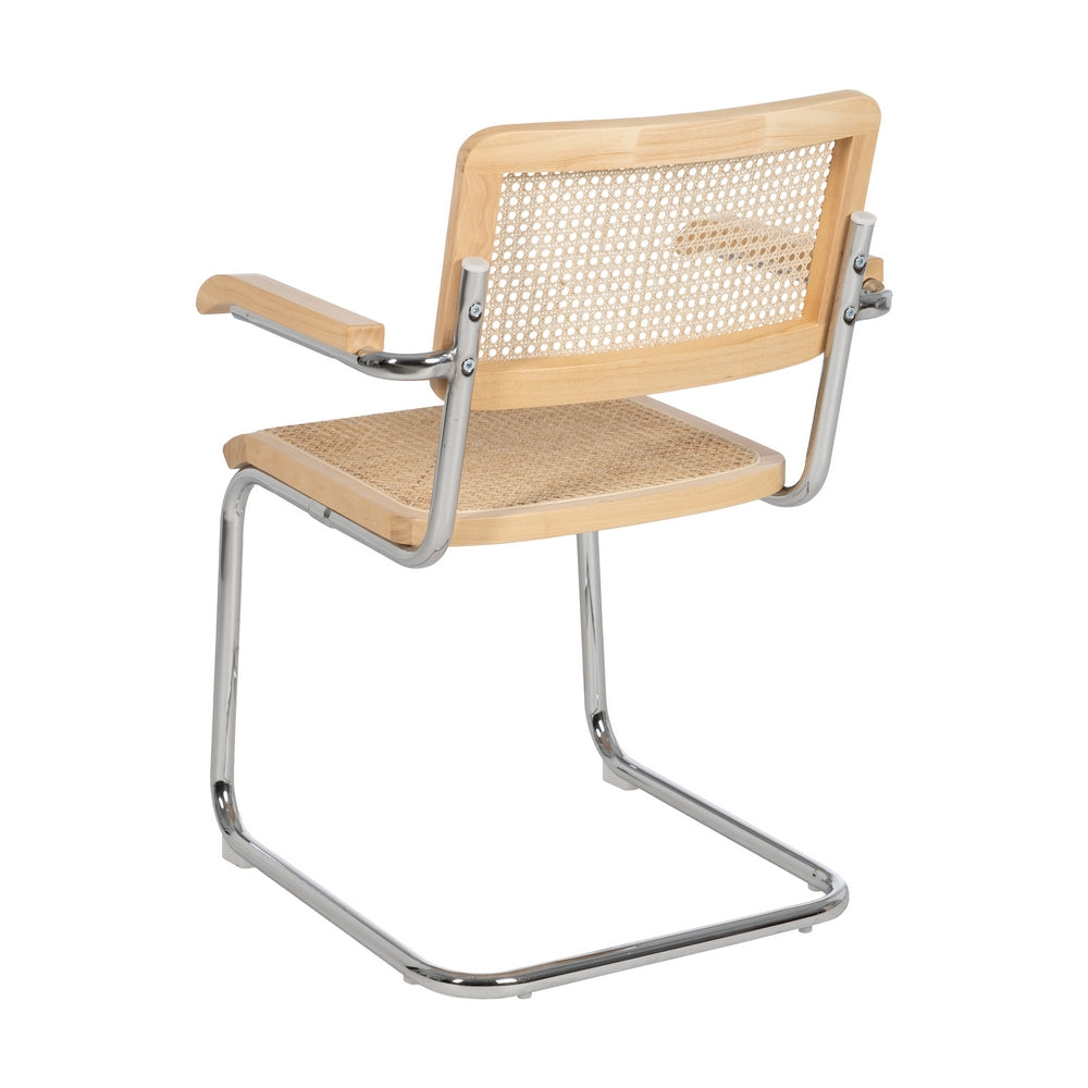 SILLA NATURAL MADERA-RATÁN SALÓN 61,50 X 53 X 82,50 CM