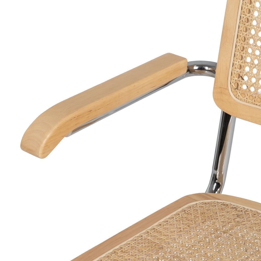 SILLA NATURAL MADERA-RATÁN SALÓN 61,50 X 53 X 82,50 CM